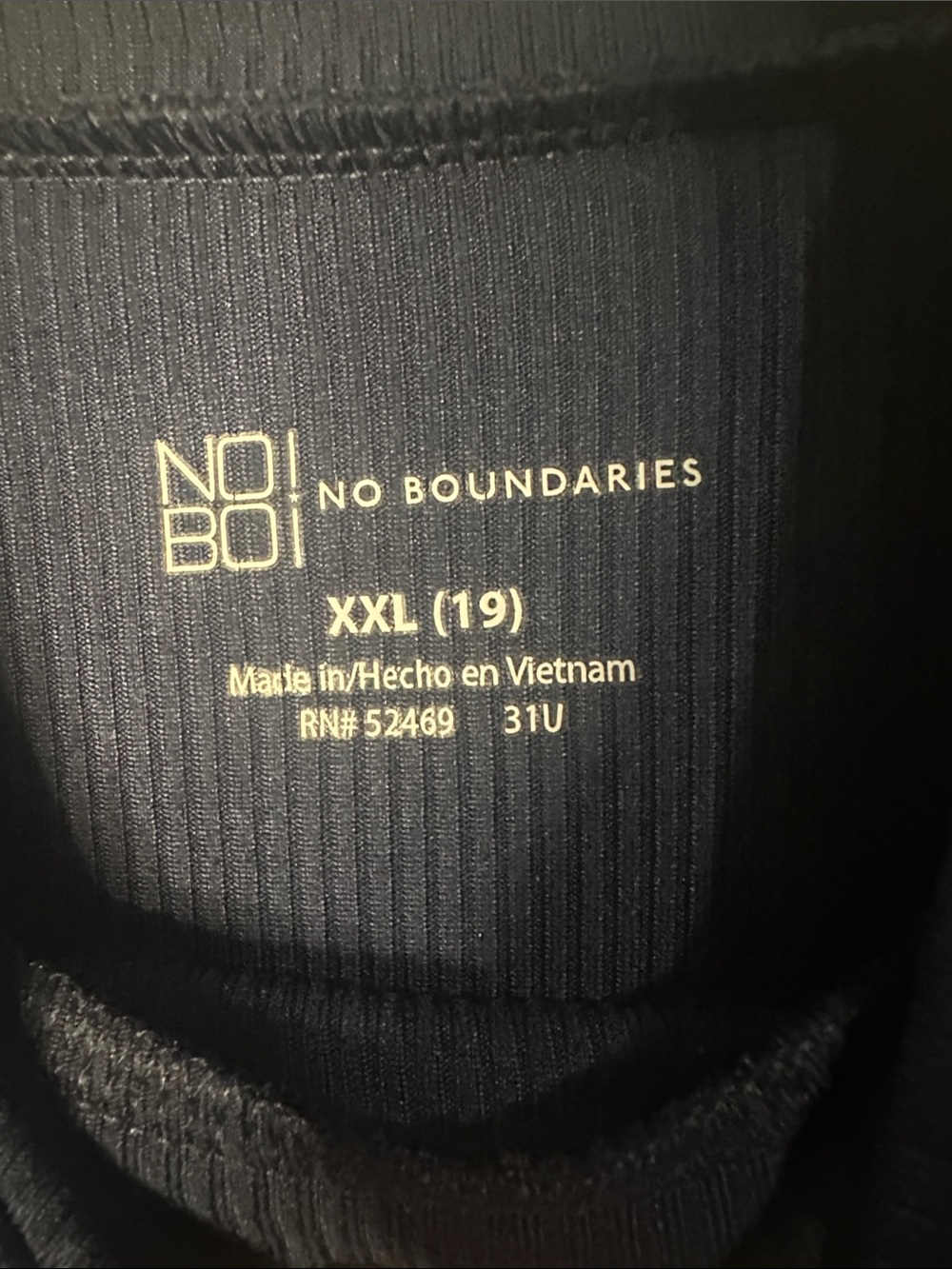 EUC No Boundaries Navy Ribbed Mock Neck Top - Picture 2 of 3